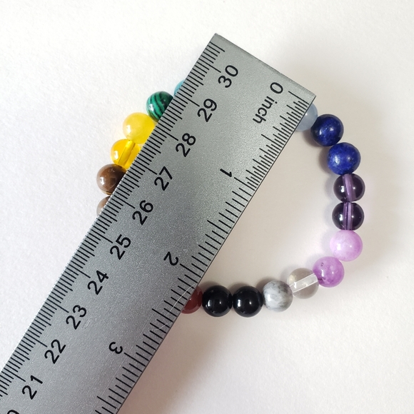 healing 7 chakra beads Stratchy Bracelet yoga stone - Picture 6 of 7